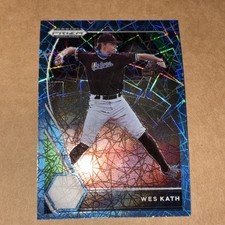 2021 Panini Prizm Draft Picks Wes Kath #PDP57 Carolina Blue Velocity Prizm NM