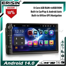 6+128GB Android 14 8-Core Autoradio DAB+ Universal 2 DIN GPS CarPlay WiFi BT 5.0