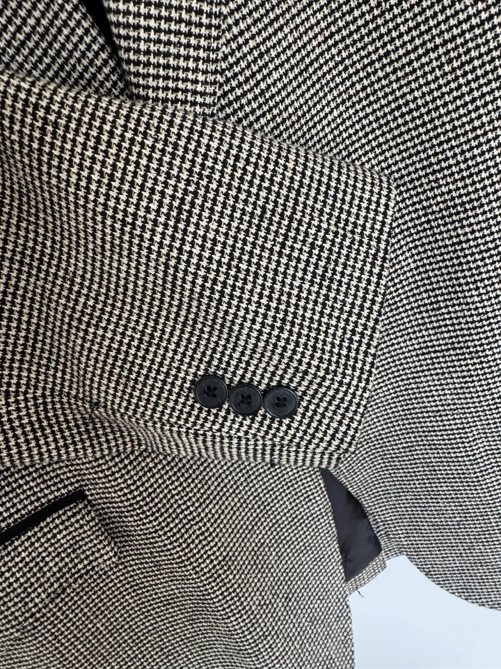 Vintage Circle S Blazer Mens 42 Houndstooth Western Coat Jacket Rockabilly Yoke - Image 4 of 4