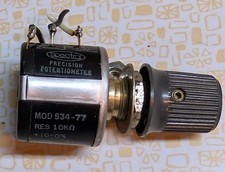 Spectrol Precision Potentiometer MOD 534 Res 10k And Knob USED