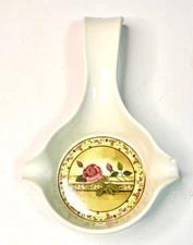 Range Kleen Rose 1/4 Cup Spoon Rest Plastic Melamine Farmhouse Cottagecore Vtg