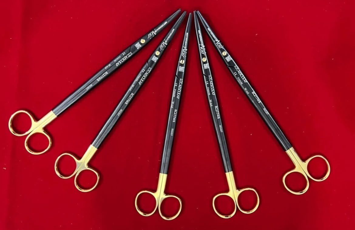 AESCULAP NOIR BC277WB Curved Durotip Supercut Delicate Metzenbaum Scissors 9"