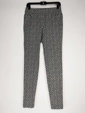 SOHO Size M Black White Marled Knit Stretch Pull On Skinny Pants