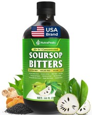 Soursop Bitters Liquid   Herbal Detox Formula with Soursop, Turmeric, Moringa 