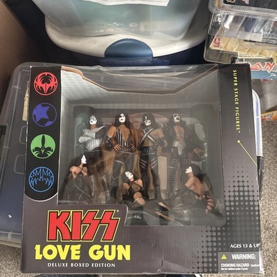 2004 McFarlane Toys KISS Love Gun Action Figure Deluxe Boxed Set. NEW
