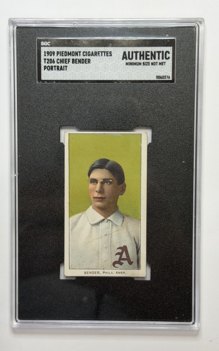 1909 Piedmont Cigarettes T206 Chief Bender SGC Authentic ** AAA0276