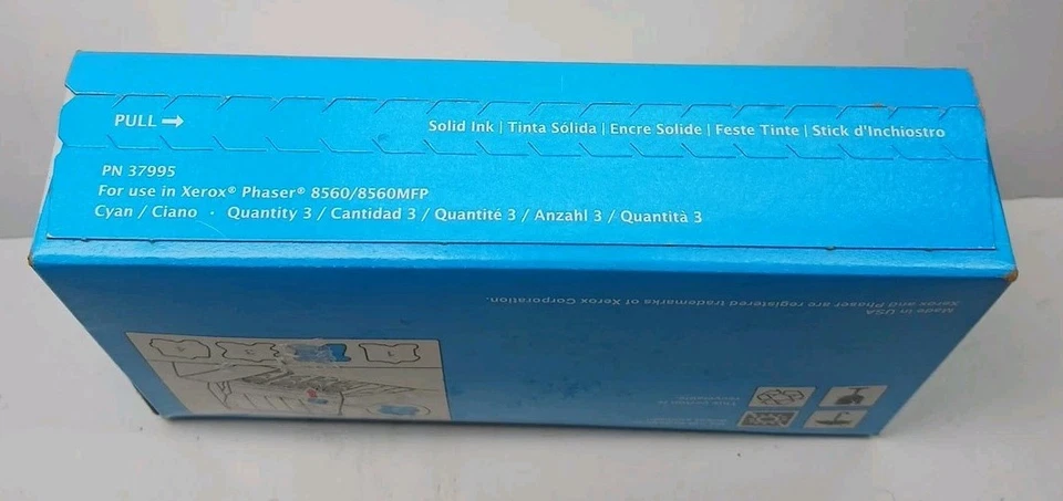 Premium Xerox Phaser 8560 8560MFP Cyan Solid Ink 3 Sticks  New Sealed - Image 4 of 4