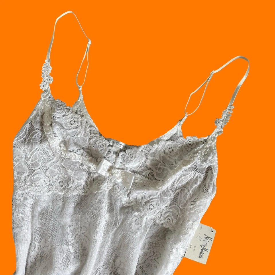 Conjunto Lencería Años 90 00 Vintage Blanco Floral Encaje Y2k XS Claire Pettibone Nuevo Con Etiquetas Foto 2 de 4