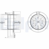 2X Delphi Bremsscheibe BG3534 FüR Lexus Toyota LX Cruiser Land 100 HDJ100_ 470