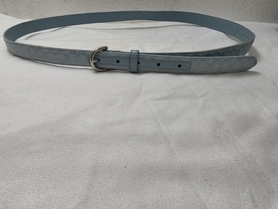 Coach Y2K Light Blue Signature Canvas Xl Women Belt | eBay display picture 1