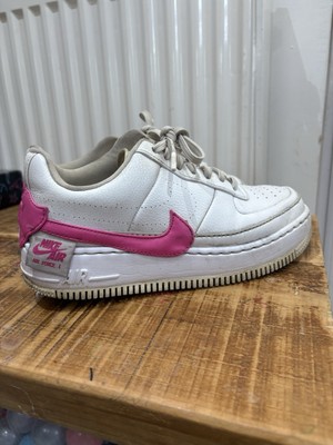 NIKE Air Force Jester White Laser Fuchsia Trainers Size UK