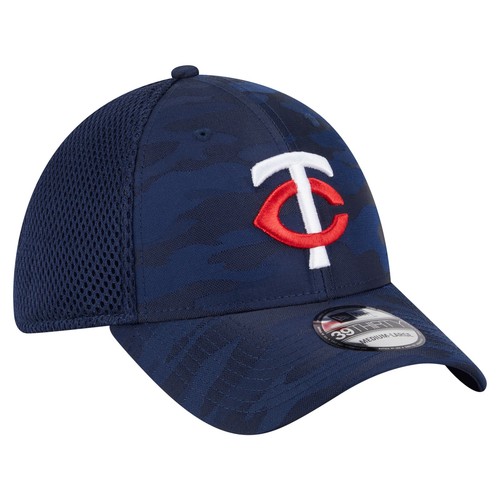 Youth New Era Navy Minnesota Twins Camo 39THIRTY Flex Hat - 第 3/5 張圖片