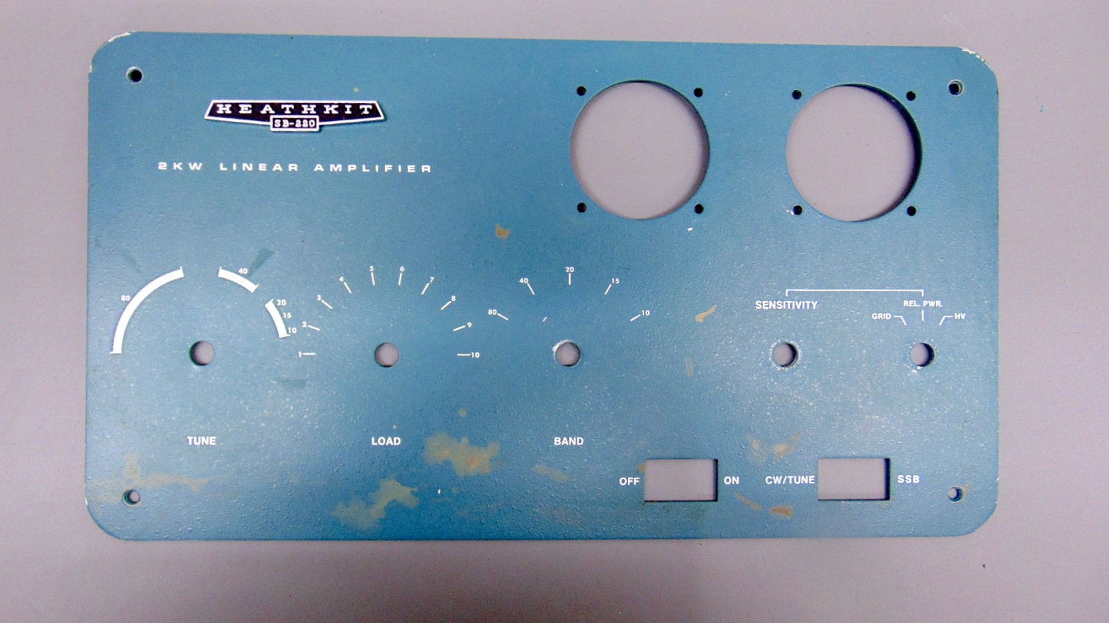 Heathkit SB-220 SB-221 HF Linear Amplifier Cabinet Front Panel. Available Now for $29.50