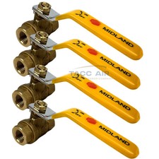 4 PC 1/4" NPT Brass Ball Valve Full Port Shut-Off Valve CSA Approved 600psi WOG