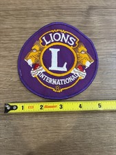 Parche bordado vintage de 5 pulgadas de Lions Club International marca registrada