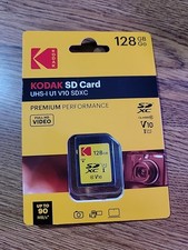 Kodak 128GB SD Class 10 UHS I U1 V10 Full HD Memory Card with Up to 25MBs Speed