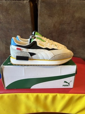 PUMA Future Rider WH Jr Low Top Lace Up Colorblock Sneakers White/Black