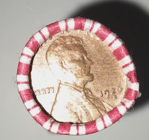 Wheat Penny Roll of Crimped Sealed with 1926 S & barber dime see pics.