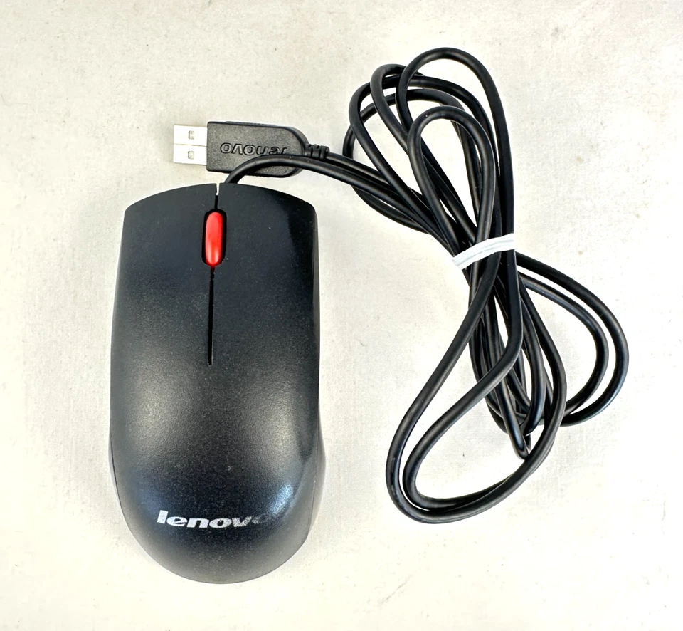 Levono 300 Wired USB Mouse 3 Button Layout Tested Working Preowned GX30M39704