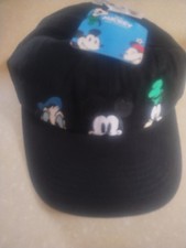 Disney Mickey Mouse Friends Peeking Embroidered Black One Size Fits All Cap