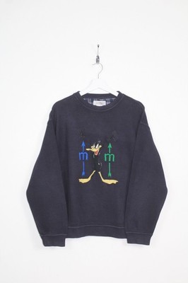 JC DE CASTELBAJAC 90'S VINTAGE DUFFY DUCK SCENE CORDUROY SWEATSHIRT, SIZE: LARGE