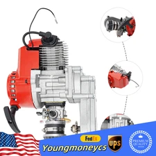 Fit Pocket Bike Mini Dirt Bike ATV Engine Motor 2-Stroke 49CC 50CC Pull Start