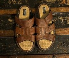 Docker's All Motion Comfort Brown Leather Upper Sandals Men's 12M Slip On