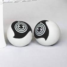 Spike ball Set of 2 White Black Limited Edition balls