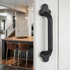 9 Inch Barn Door Handles Heavy Duty Rustic Barn Door Pull Solid Metal Black