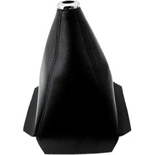 Car Shift Boot Cover, Gear Shift Knob Dust Protection Black Carbon Fibre PU Leat