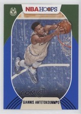 2020-21 Panini NBA Hoops Blue Giannis Antetokounmpo #166 0lz2