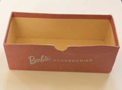 Vintage 1960s Barbie Doll Rose Pink Accessories Case Drawer Cardboard Mattel,