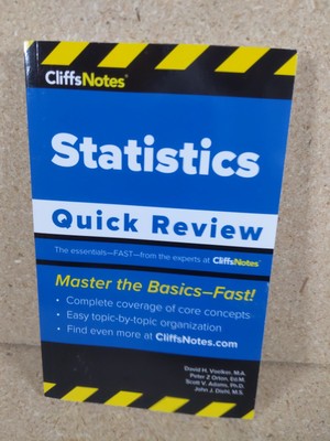 CliffsNotes Statistics: Quick Review David H. Voelker Cliff Notes AP LIKE NEW