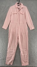 Banana Republic Jumpsuit Womens 2 Pink Tencel Flight Utility Boiler Suit Cadet