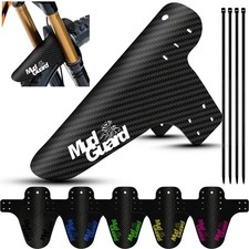 2-Piece Bicycle Mudguard Carbon Pattern Front Rear Fender MTB Road Bike,
