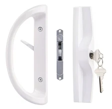 Sliding Patio Door Handle Set with Key Cylinder and Mortise Lock