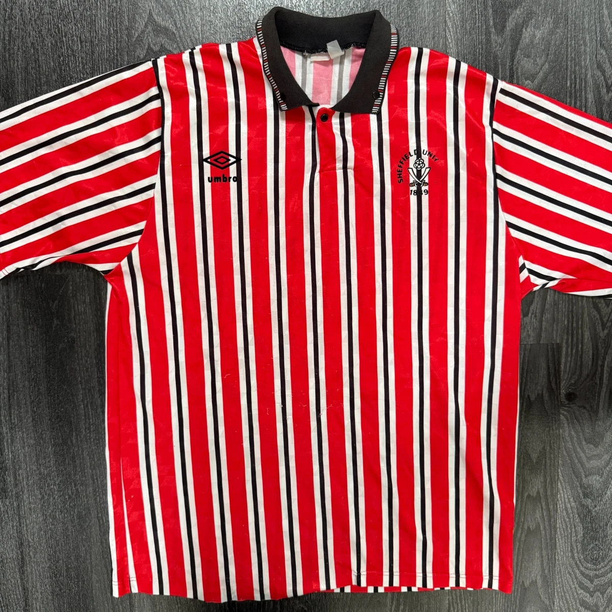 Maillot De Foot Sheffield United Extérieur 1991/93, Umbro, Taille L Adulte, Jaune