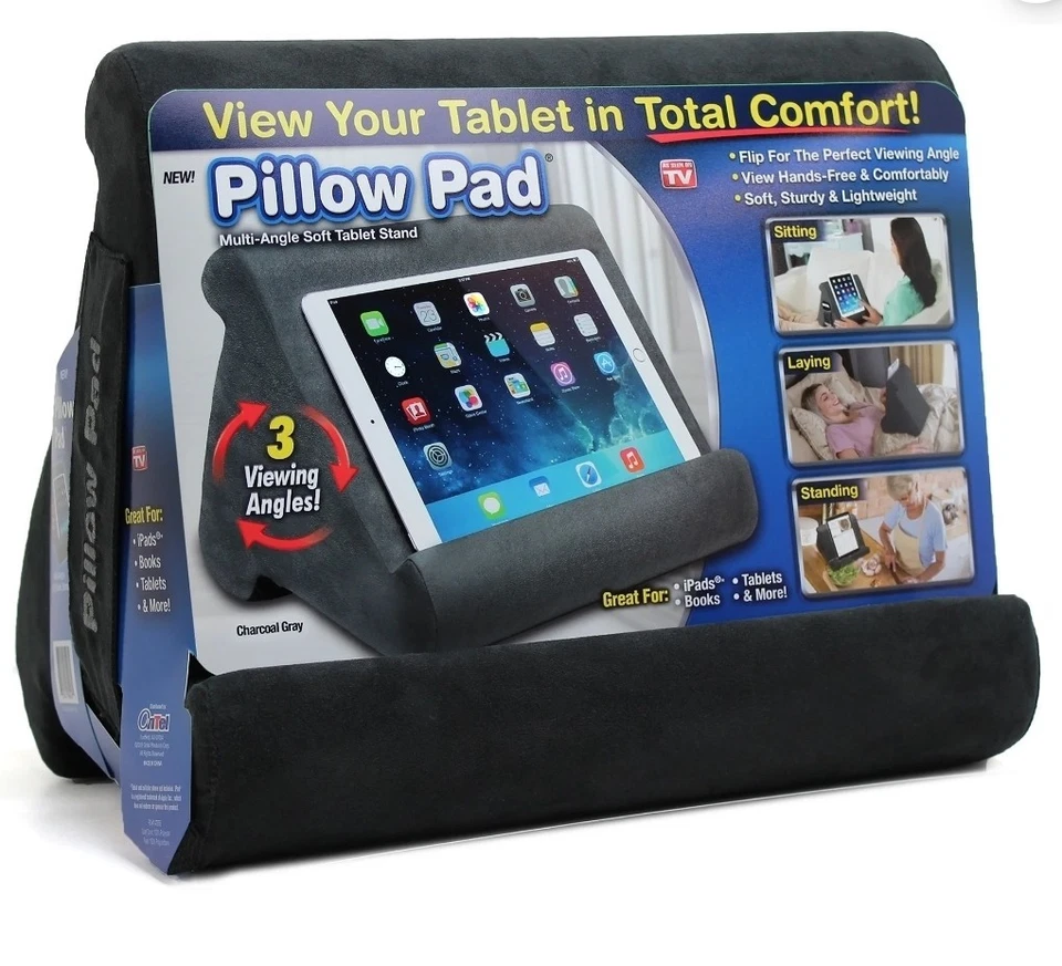 Pillow Pad Gray Deluxe Multi Angle Soft Tablet Stand NEW - Image 2 of 4