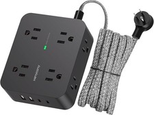 Surge Protector Power Strip - 8 Outlets 4 USB 2 USB C Charging Ports,