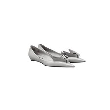 Prada Women's Size 35 EU / 5 US EUC Grey Bunny Flora Origami Kitten Heels Pumps