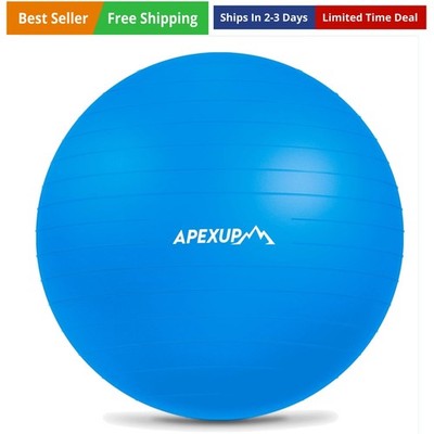 Yoga Ball Exercise Ball Anti Slip Heavy Duty for Fitness, Balance & Core Workout