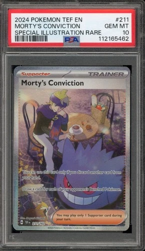 Pokemon Morty's Conviction Temporal Forces Special Illustration Rare #211 PSA 10