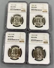 4 NGC MS64 FBL US 90% Silver Franklin 50c 1957-D 1960-P 1961-D 1963-D L23742