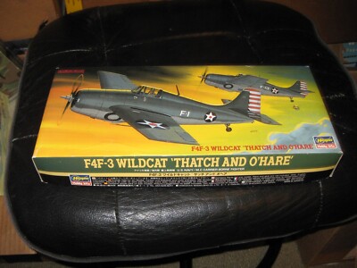 Complete partial built F4F-3 Wildcat 'Thatch And O'Hare' by Hasegawa-1/72-1996