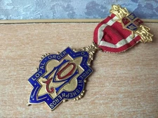  RARE Vintage old antique Badge medal award Masonic enamel rollox lodge 1926