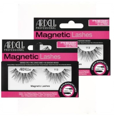 Ardell False Eyelashes - Magnetic Strip Lashes- Style #113 ( Pack of 2 )