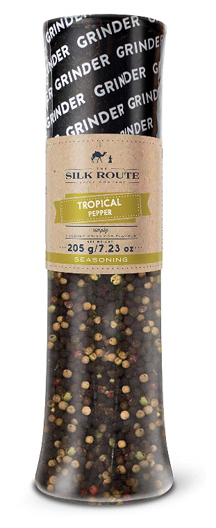 Tropical Pepper Mix Giant Grinder - 205 G Mixed Peppercorns by Silk Route Spice