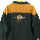 Polar Graphics Native Design Fleece Jacket Men's XL Green Gold Full Zip VTG