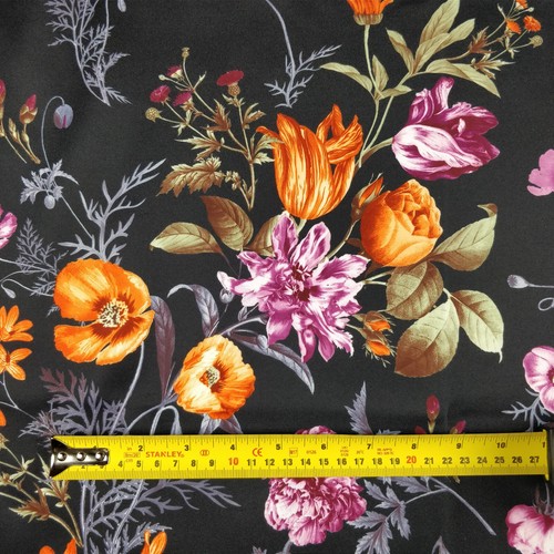 Stampa floreale tulipano arancione | tessuto elasticizzato jersey subacqueo | al metro FS101_6 - Foto 2 di 7