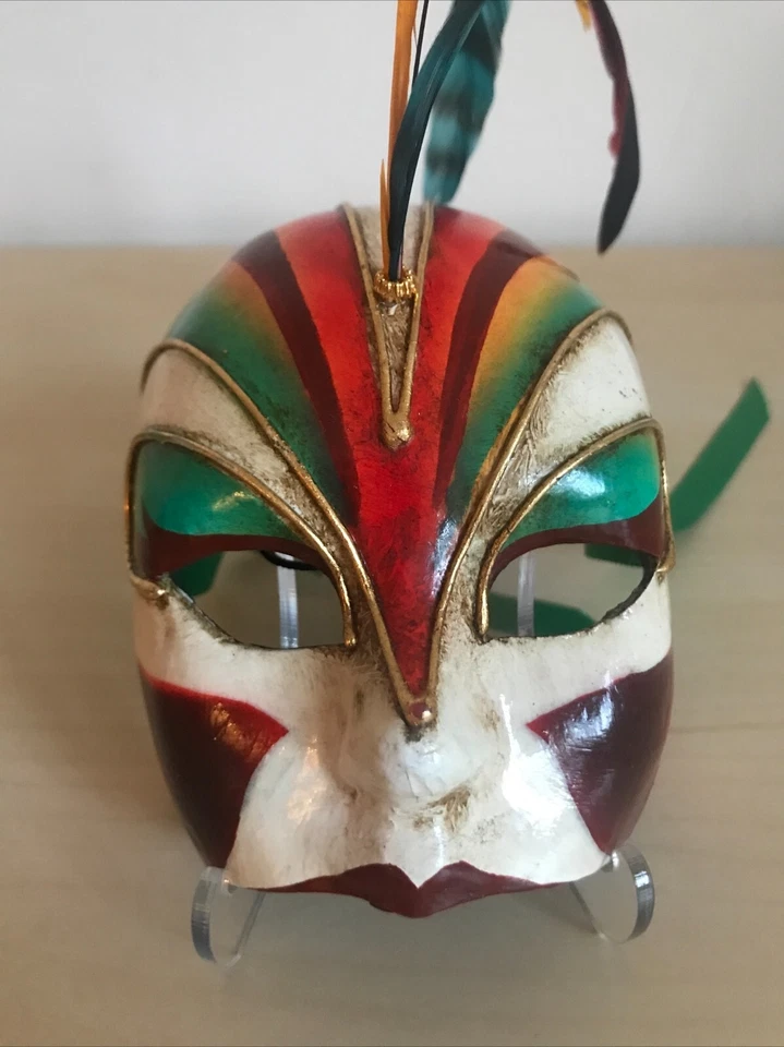 Cirque Du Soleil Feathered Mask Varekai Hand Made in Italy Franco Cecamore Rare - Image 3 of 4